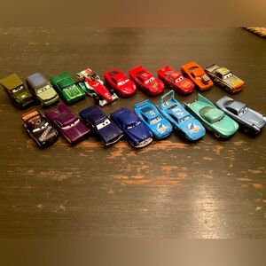 Pixar Cars Movie Diecast Toy Car 17 Piece Bundle Lot Hudson Ferrari Characters